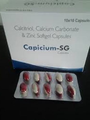 Calcitriol Calcium Carbonate And Zinc Softgel Capicium-SG Capsules (10x10 Capsules)