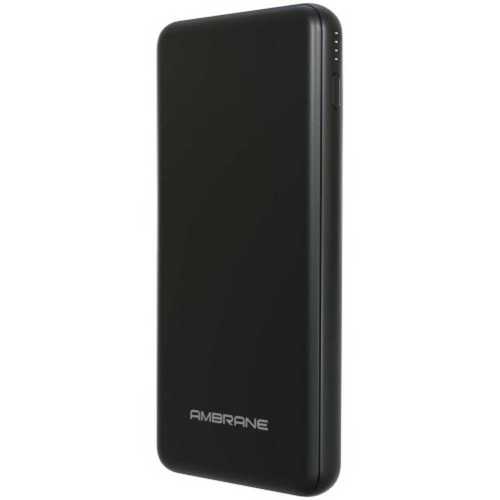 Black Lithium Polymer Battery Type Dual Usb Output Ports Power Bank, 10000 Mah