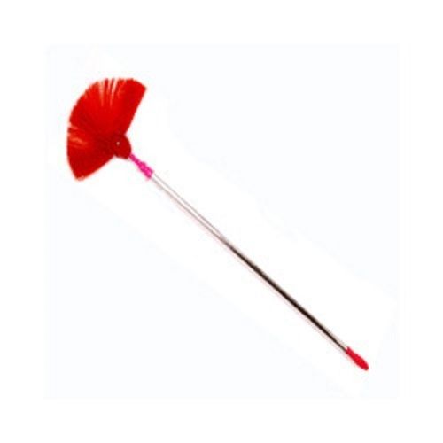 Multi Purpose Soft Bristles Red Plastic Dust Brushes With Adjusting Handle