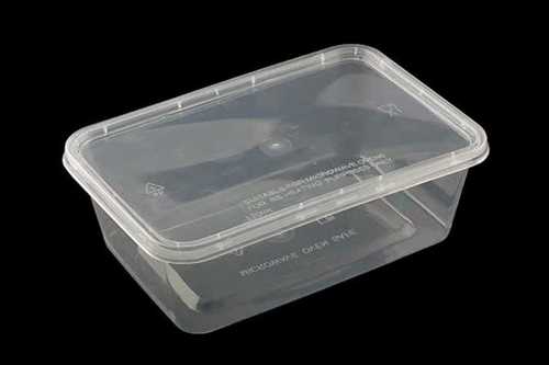 Rectangular Transparent Plastic Food Packaging Container For Home And Office