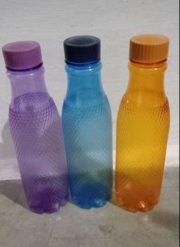 Purple Transparent Plastic Bubble Water Bottle With Screw Cap 1000 Ml