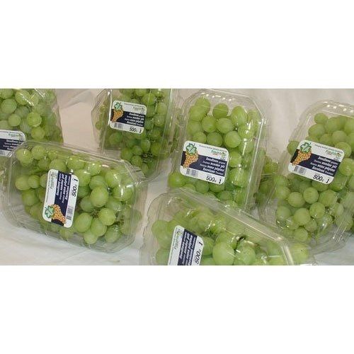 100% Organic And Farm Fresh Green Grapes Fruit With Barcode Label