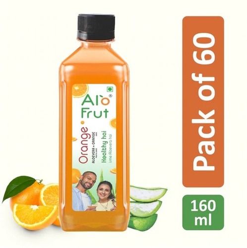 एलो फ्रूट रियल टेस्ट 100% हेल्दी एलो वेरा और ऑरेंज मिक्स जूस, 60x160 Ml