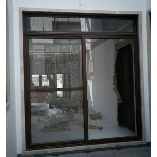 Black Aluminum Heavy Section Gallery Sliding Door With Mosquito Mesh