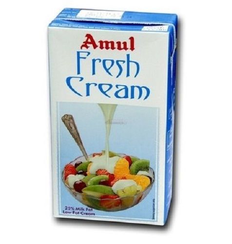 Amul Fresh Cream, 25% Milk Fat, Low Fat Cream, Age Group: Old-Aged