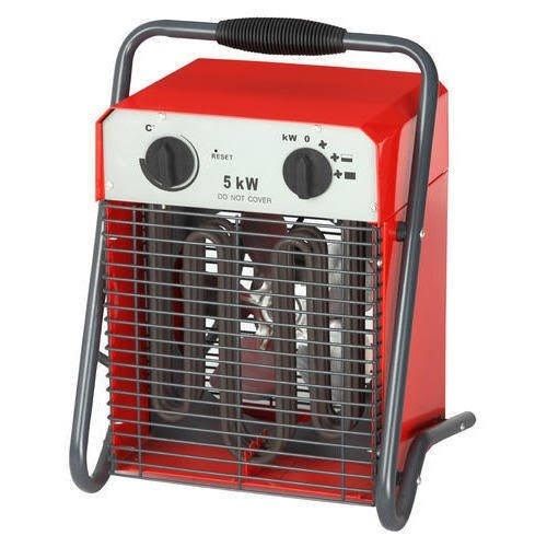 Balck And Red 5-Kw Stainless Steel Portable Industrial Electric Fan Heater Dimension(L*W*H): 5X37.4Cm  Centimeter (Cm)