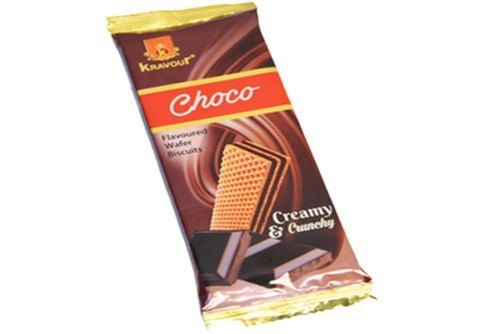 Chocolate Kravour Choco Flavored Wafer Biscuits, Creamy And Crunchy Fat Content (%): 1 Grams (G)