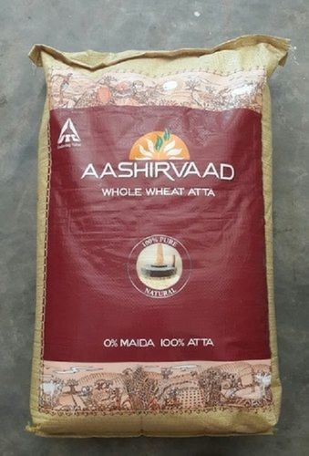 White High In Fiber And Mild Flavor Low Gluten Content Aashirvaad Wheat Flour 0% Maida 100% Atta