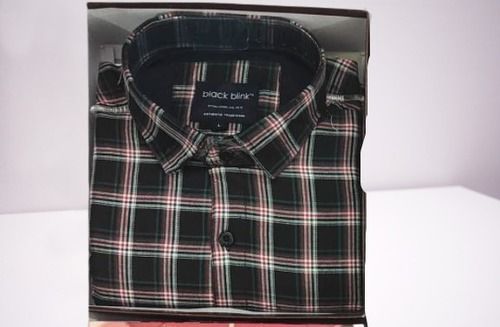 Medium To Xl Size Black Color Box Check Shirt For Casual Wear Age Group: 17