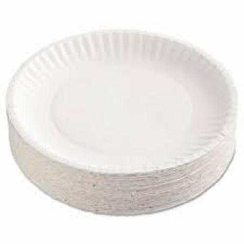 White Plain Round Disposable Thermocol Plate