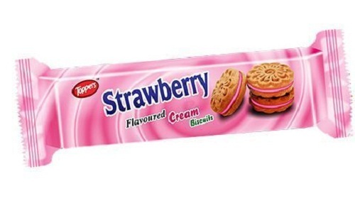 स्ट्रॉबेरी फ्लेवर्ड क्रीम बिस्कुट