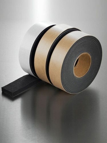 Black 2 To 8 Mm Thickness Industrial Adhesive Eva Foam Tape Roll, With/Without Liner