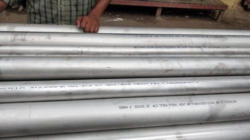 304 Stainless Steel Nominal Bore Pipe With 2-6 Meter Length And 10-60 Mm Thickness Application: Construction