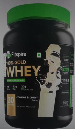 Advanced Isolate Gold Whey Protein - 1 kg (Cookies & Cream) with Free Shaker