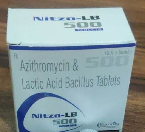 Gray Azithromycin And Lactic Acid Bacillus Tablets, (10X3 Tablets Pack)