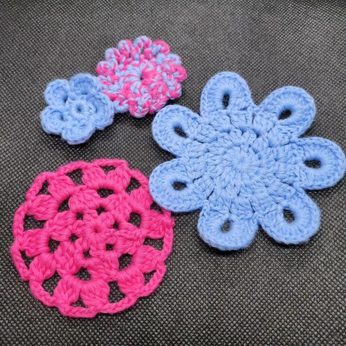 Liquid Blue Red Customized Sizes Cotton Appliques For Clothes And Bags