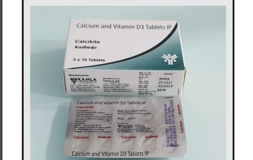  प्रतिरक्षा बढ़ाने के लिए इस्तेमाल किया जाने वाला कैल्शियम और विटामिन D3 टैबलेट Ip 