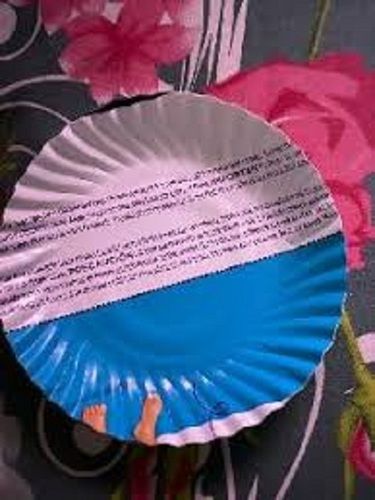Eco Friendly Disposable Pink And Blue 5 Inch Paper Plates For Food Serving