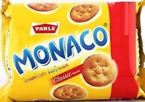 Parle Monaco Salted Biscuits, Crispy Light Crunchy And Tasty, In Round Shape Fat Content (%): 5 Percentage ( % )