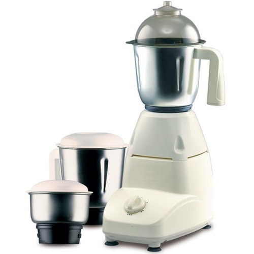 Eco Friendly White Color Juicer Mixer Grinder, 1.0 L Grinding With 3 Jars With Multi-Functional Blade System