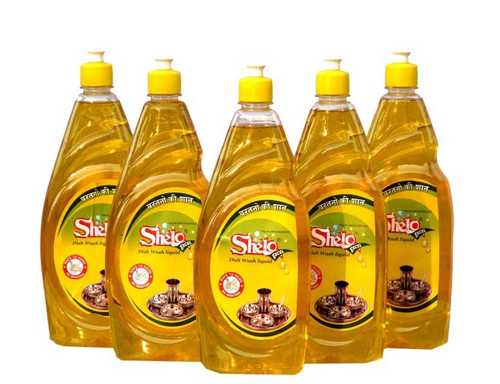 1 Litre, High Quality Surfactant Yellow Shelo Excel Dish Wash Liquid for Kitchen