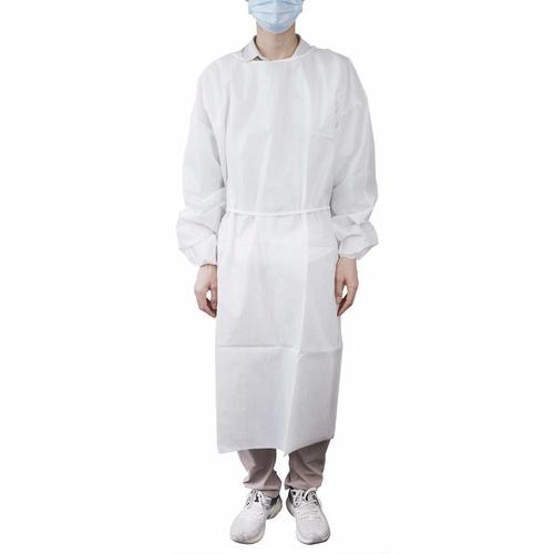 100 Percent Non Woven Fabric Plain White Medical Grade Disposable Surgical Gown