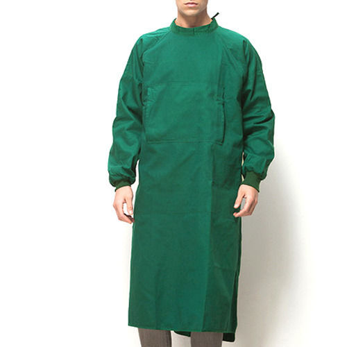 100 Percent Non Woven Plain Green Medical Grade Disposable Surgical Gown For Mens