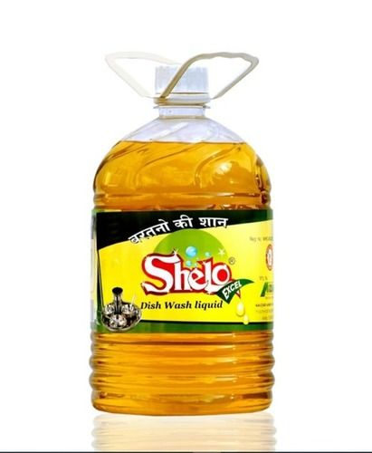 5 Litre, Special Degreasing Agents Yellow Shelo Excel Dish Wash Liquid For Kitchen Uses