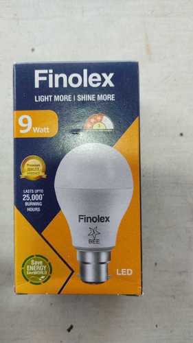 9Watt, 120 Volt, 50Hz, Round Shape Cool Day Light Finolex Led Bulb  Body Material: Aluminum