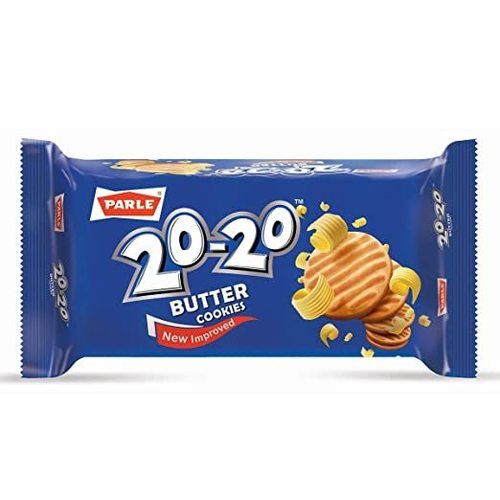 Cruncy Crispy Natural Rich Taste Round Parle 20 20 Butter Cookie for Snacks, 200g