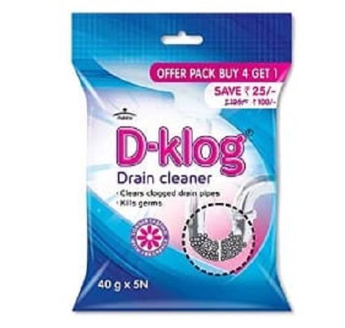 D-klog Drain Cleaner Powder Clears Clogged Drains, Pipes ND Sinks