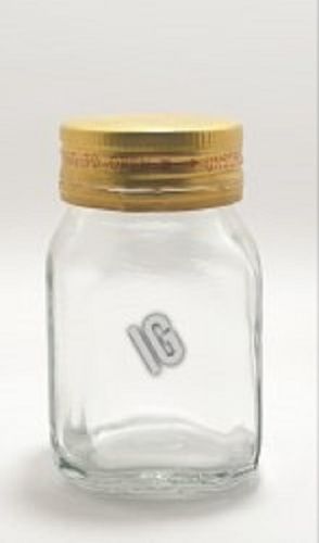 Easy To Use Leak Resistance Wide Mouth Transparent 100G Honey Square Glass Jar Density: 100 Gram Per Litre (G/L)