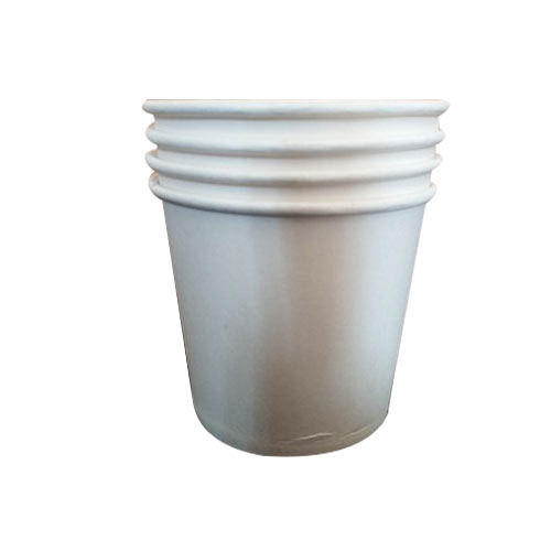 Custom Design Eco Friendly Recycled Disposable Paper White Color Plain Cup, Size - 4 Inch