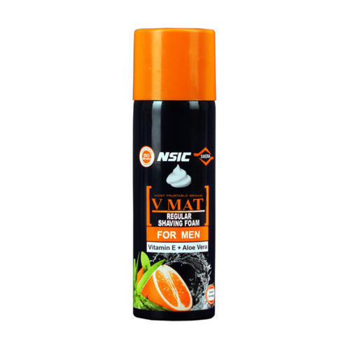 Mens V Mat White Regular Shaving Foam, Vitamin-E And Aloe Vera Gender: Male