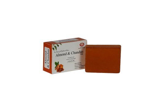 Red Natural Ayurvedic Almonds And Chandan Soap For Bathing And Skin Care