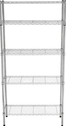 Strong 5-Shelf Adjustable Heavy Duty Storage Shelving Unit On Casters
