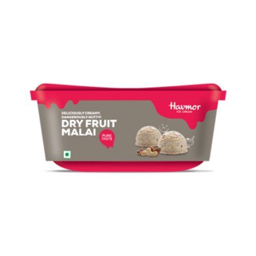 Tasty And Healthy White Cream Havmor Dry Fruit Malai Ice Cream Tub