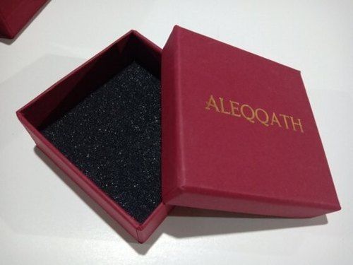 Eco-Friendly 8 Inch Maroon Color Rectangle Shape Maroon Jewelry Ring Box