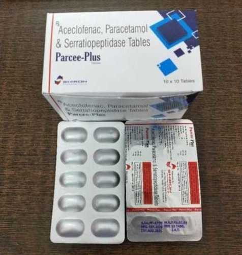 Aceclofenac Paracetamol And Serratiopeptidase Tablets (10x10 Tablets Pack)