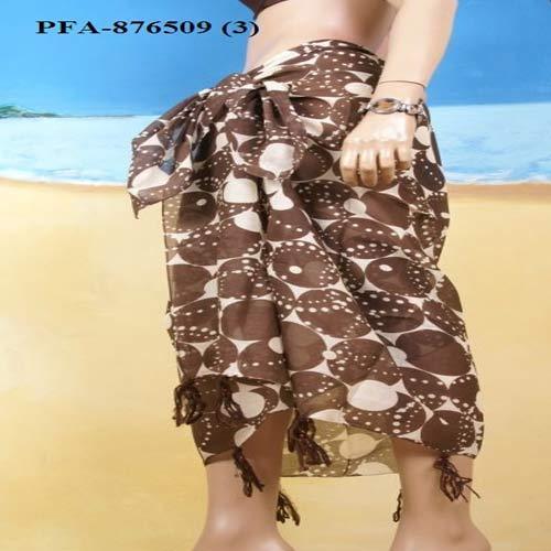 Brown Anti Shrink And Anti Wrinkle Printed Pattern Casual Wear Pareos