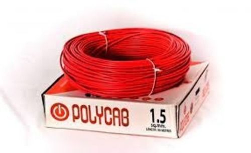 Copper Conductor Red Color 220 V Pvc Insulation Polycab Wire Length: 90  Meter (M)