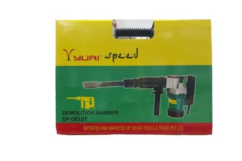 Green Demolition Hammer Sp 0810T, 17Mm Drilling Capacity, Impact Rate 2900 Ipm Power 900 Watt