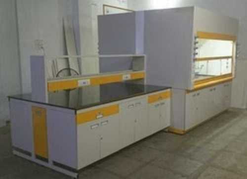 फार्मास्युटिकल, प्रयोगशाला के लिए सफेद और पीले रंग में मेटल लेबोरेटरी फ्यूम हूड