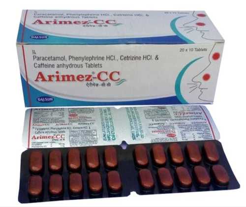 Easy Paracetamol Phenylephrine Hcl Cetirizine Hcl And Caffeine Anhydrous Tablets