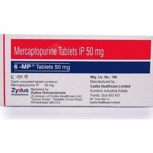 Medicine Grade Pharmaceutical Allopathic Zydus Mercaptopurine Ip 50 Mg Tablet