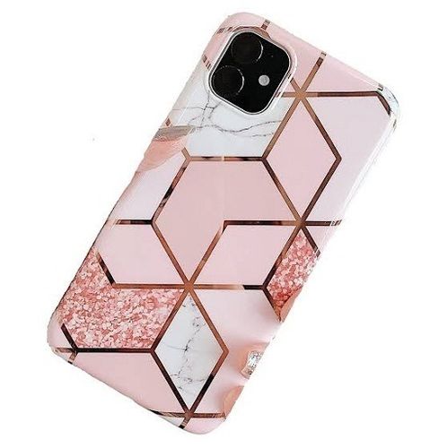  Iphone 11 के लिए गुलाबी सफेद रंग का फ्लेक्सिबल सिलिकॉन शॉकप्रूफ फैशन बैक कवर 