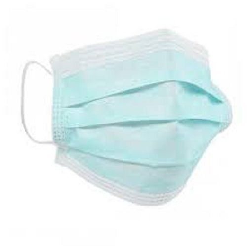 Sky Blue Face Mask Disposable Breathable 3 Ply Mask, With Elastic Earloops