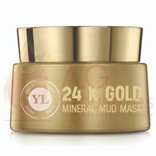 डीप हाइड्रेशन, ब्राइटन स्किन और ग्लो के लिए 24k गोल्ड मिनरल मड फेशियल मास्क