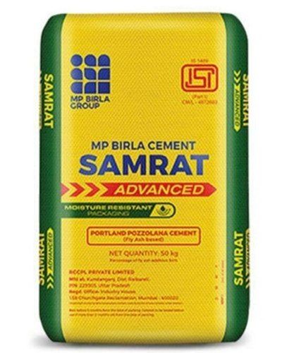 Manufactured Sand 50 Kg Grey Color Mp Birla Pozzolana Portland Cement With High Bonding Capacity