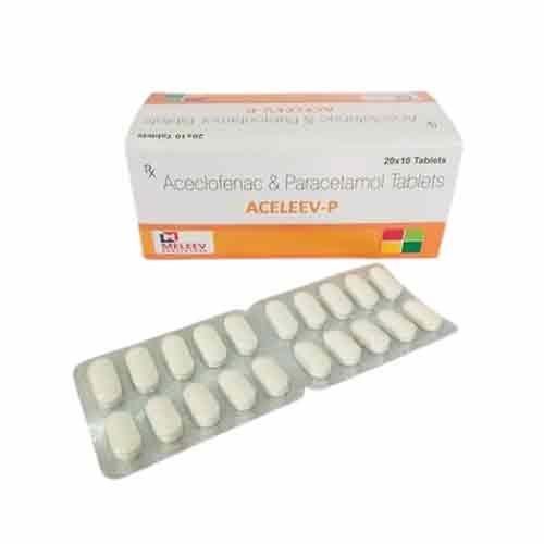 Aceclofenac And Paracetamol Tablets - White, Pain Relief and Anti-Inflammatory Medication | Effective for Headache, Arthritis, Fever, and Muscle Aches